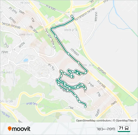 71 Bus Line Map