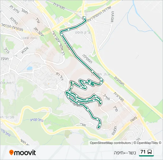 71 Bus Line Map
