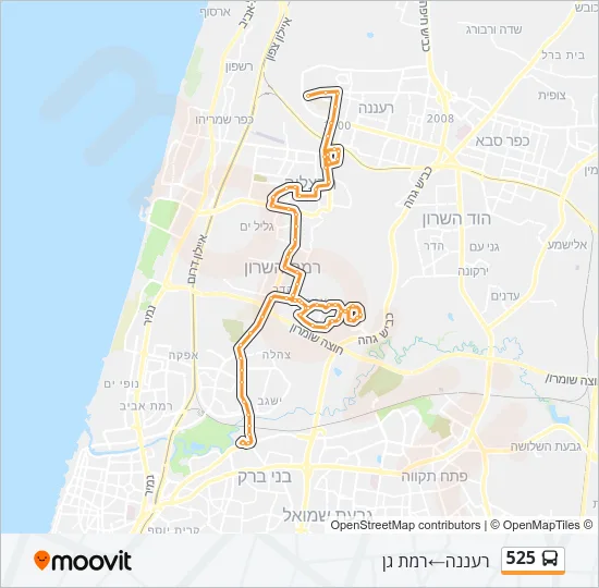 525 Bus Line Map