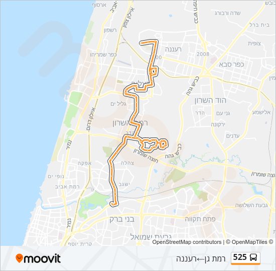 525 bus Line Map