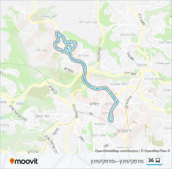36 Bus Line Map