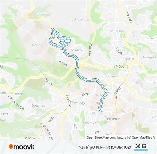 36 Bus Line Map