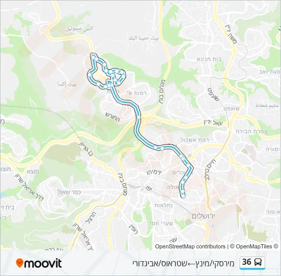 36 Bus Line Map
