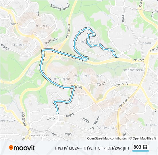 803 Bus Line Map