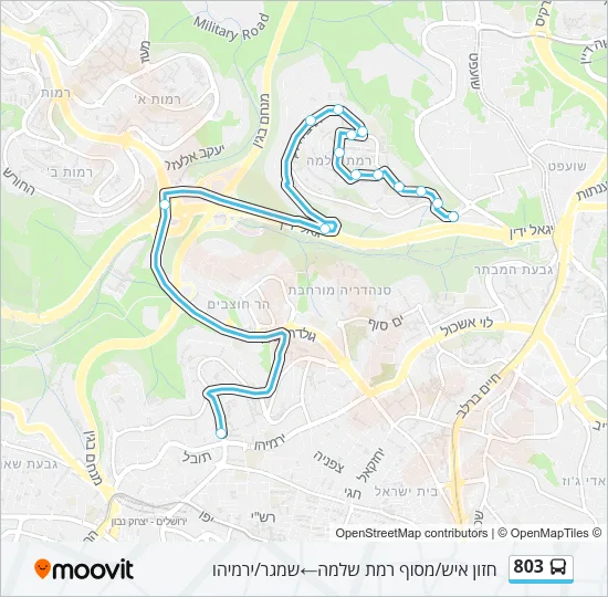 803 Bus Line Map
