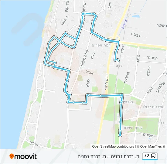 72 Bus Line Map