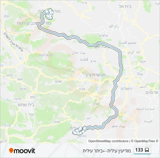 133 Bus Line Map