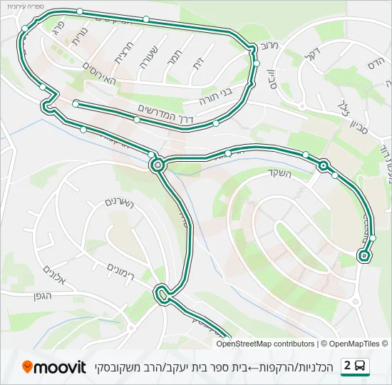 Автобус 2: карта маршрута