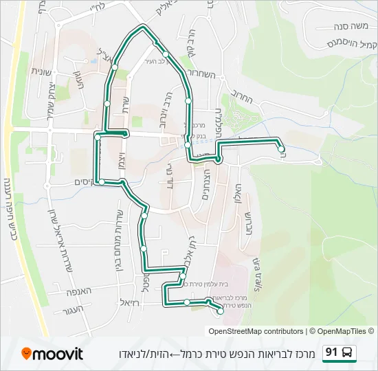 91 Bus Line Map