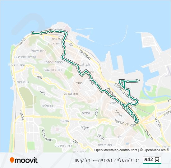 Автобус 42א: карта маршрута