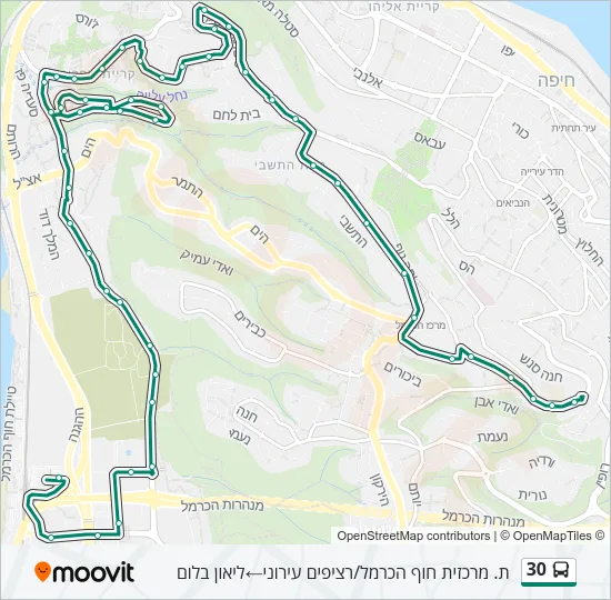 30 Bus Line Map
