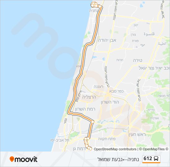 612 Bus Line Map