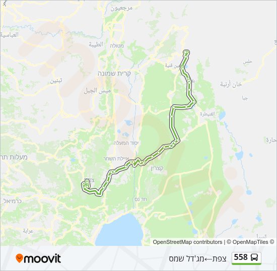 Автобус 558: карта маршрута