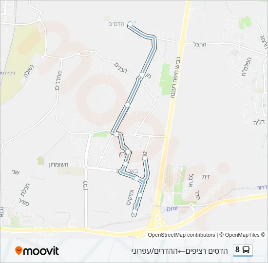 8 Bus Line Map