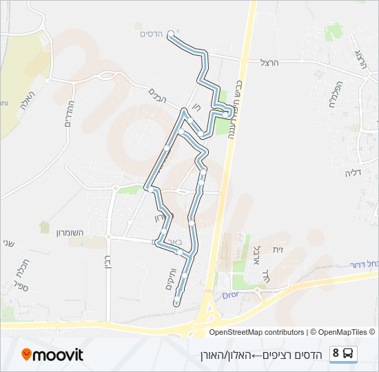 8 Bus Line Map