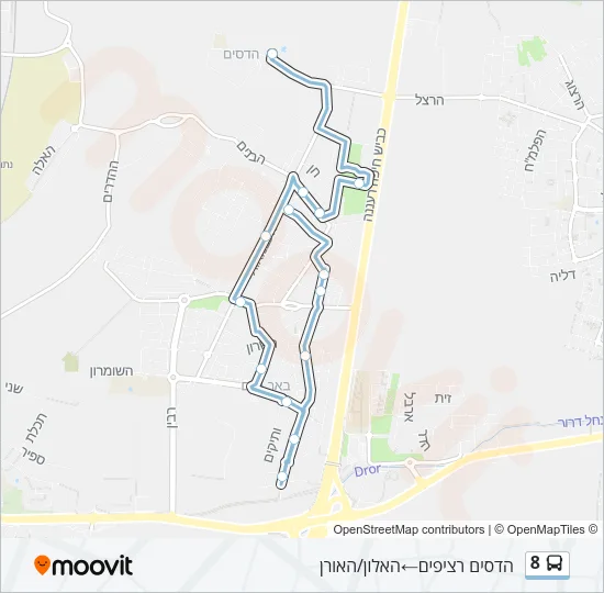 8 Bus Line Map