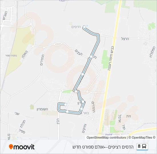 8 bus Line Map