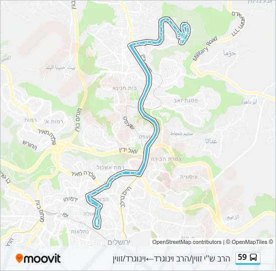 59 Bus Line Map