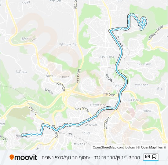 69 Bus Line Map