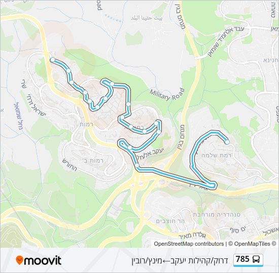 Автобус 785: карта маршрута