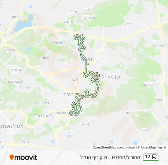 12 Bus Line Map