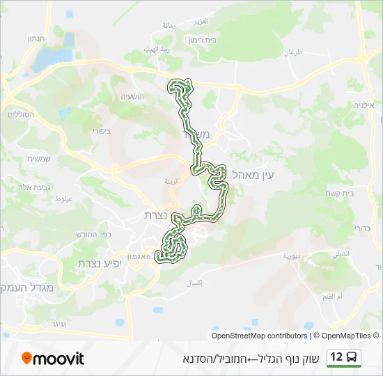 12 Bus Line Map