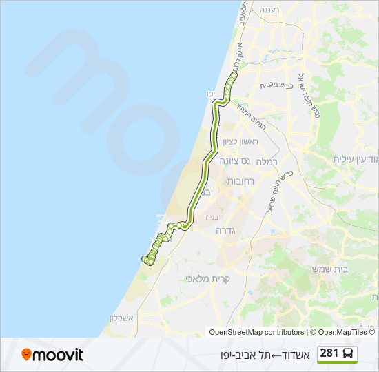 281 Bus Line Map