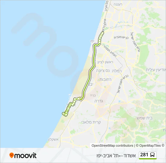 281 Bus Line Map