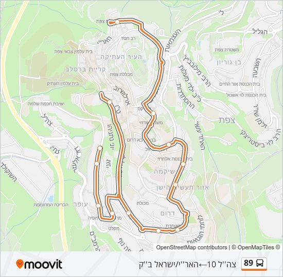 89 bus Line Map