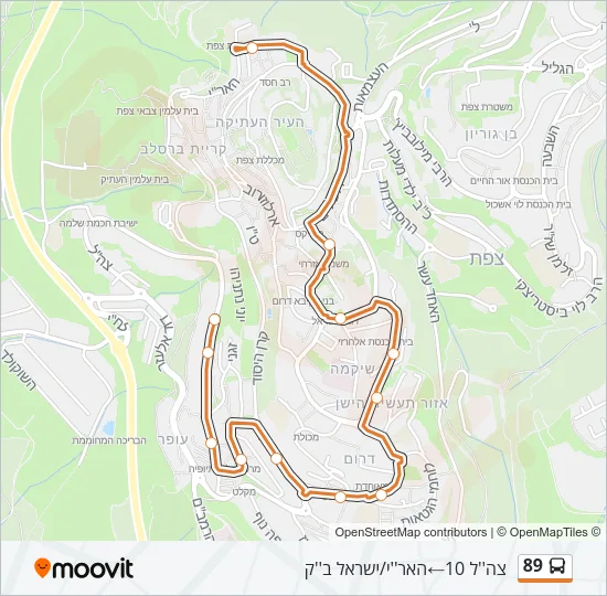 89 Bus Line Map