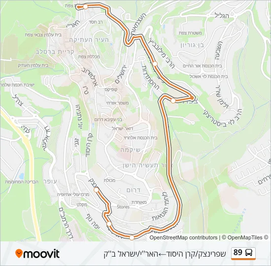 89 Bus Line Map