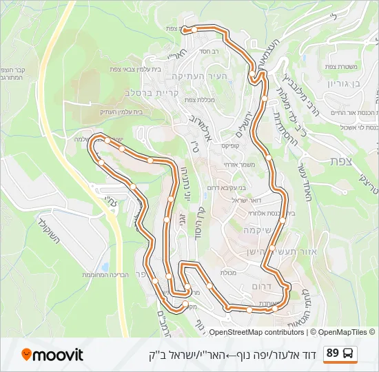 89 Bus Line Map