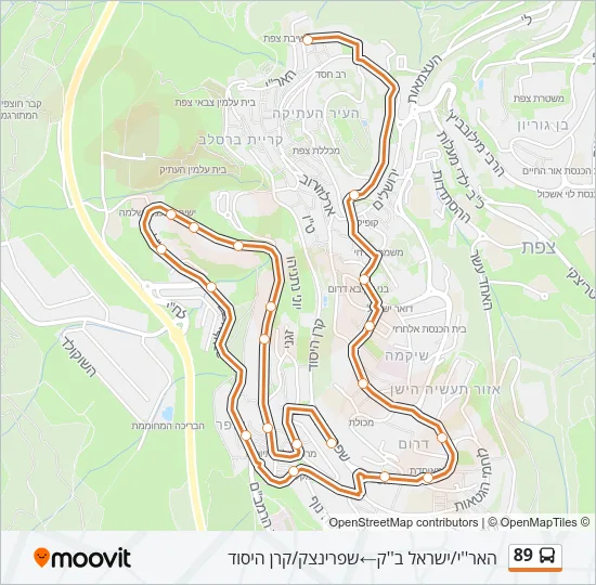 89 Bus Line Map