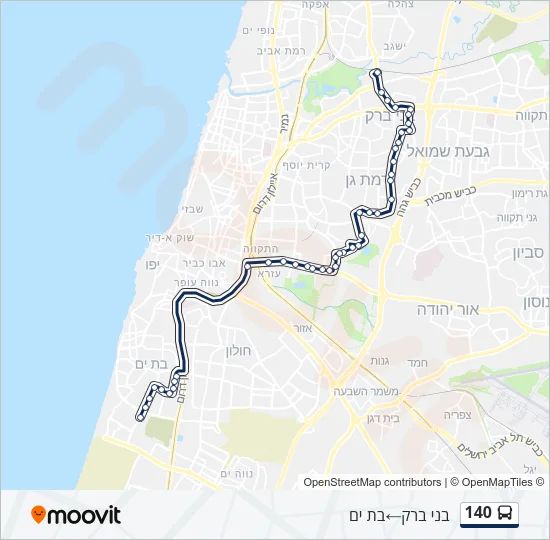 140 Bus Line Map
