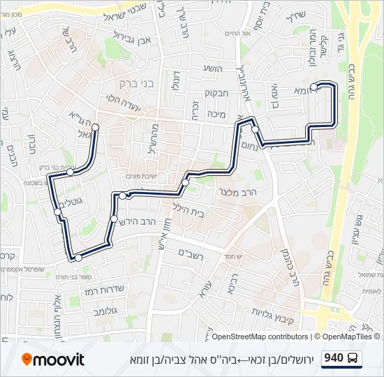 940 Bus Line Map