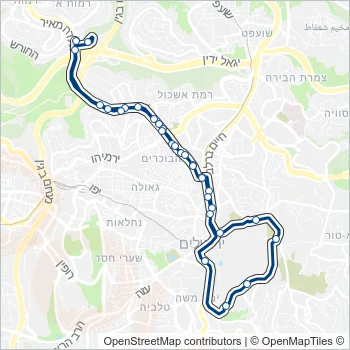 333 Bus Line Map