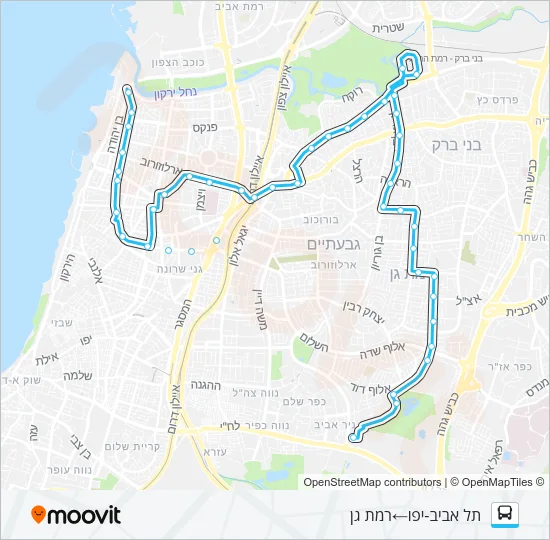 סבבוס כחול Bus Line Map