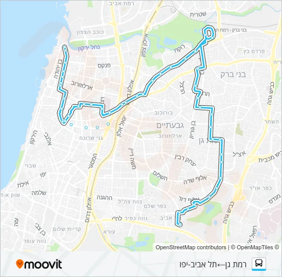 סבבוס כחול Bus Line Map