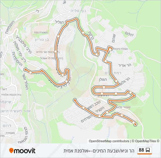 88 bus Line Map