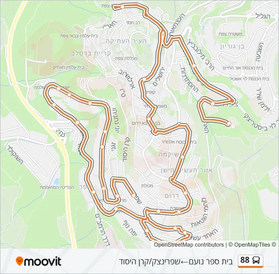 88 Bus Line Map