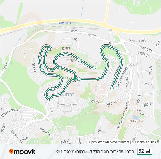 92 Bus Line Map