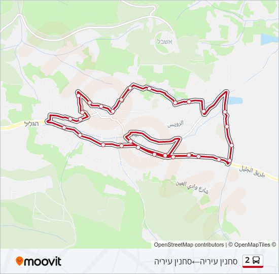 2 bus Line Map