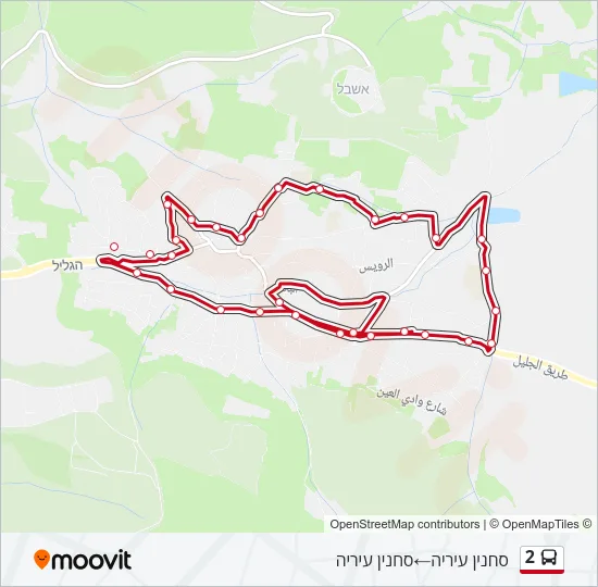 2 Bus Line Map