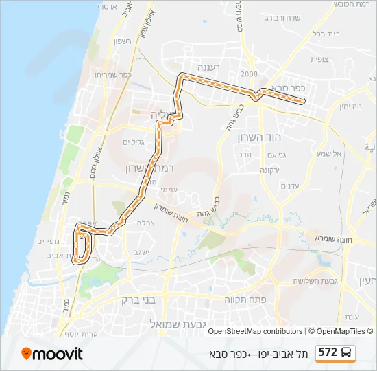 572 Bus Line Map