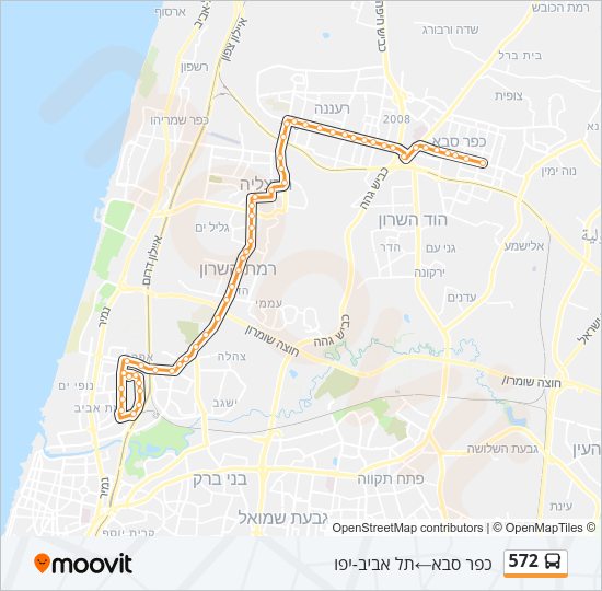 572 Bus Line Map
