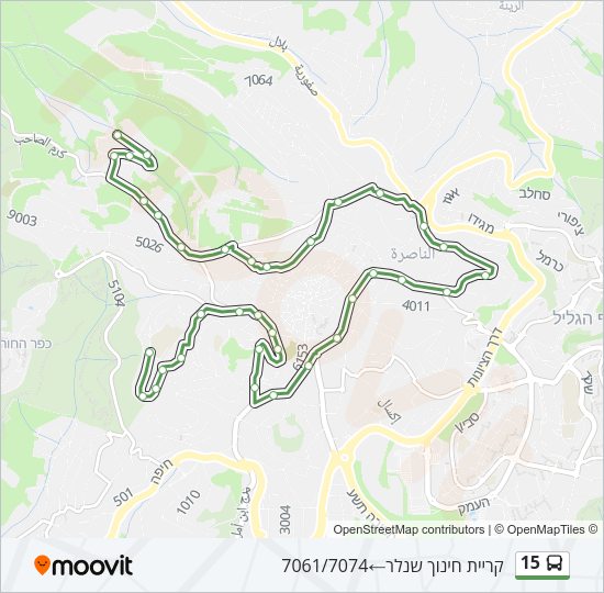 15 Bus Line Map