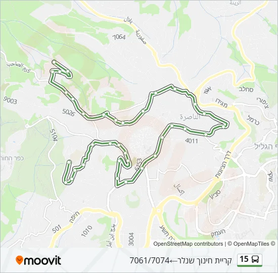 15 Bus Line Map