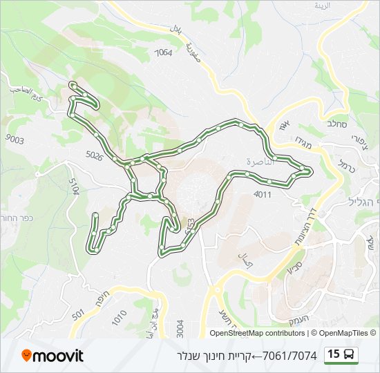 15 Bus Line Map