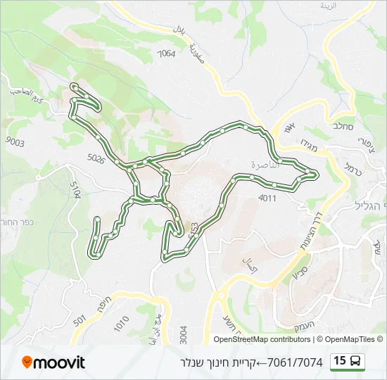15 Bus Line Map