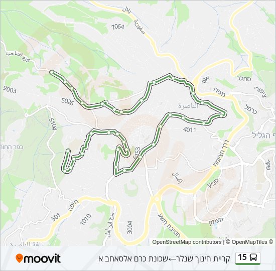 15 Bus Line Map